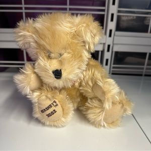 2002 Hersheys target teddy bear wearing red bow tie